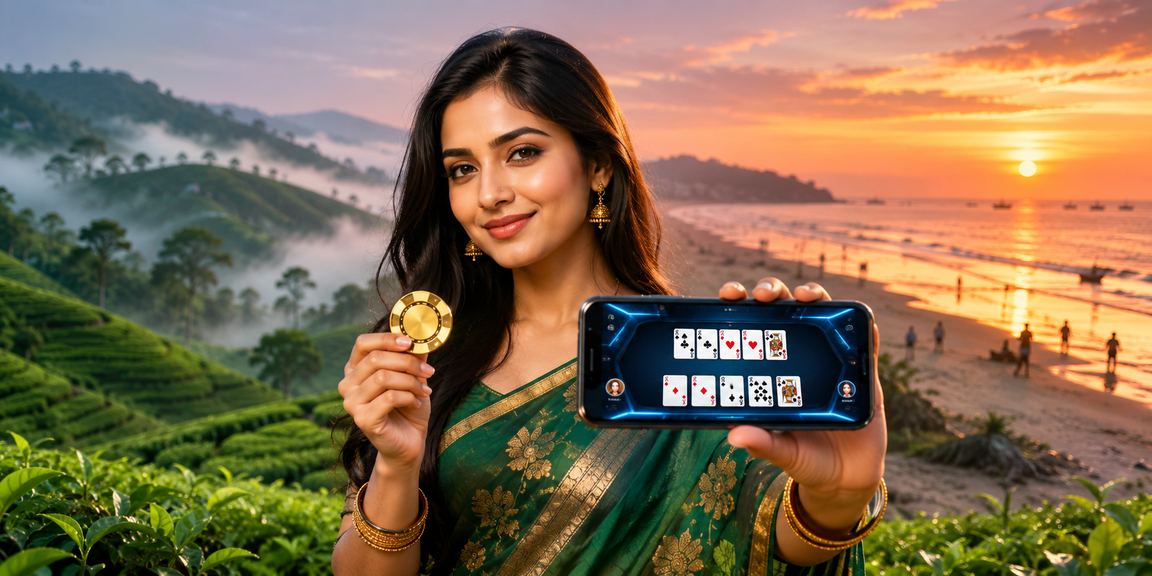 চট্টগ্রামের চা বাগানে রামি গেম উপভোগ করছেন একজন সদস্য