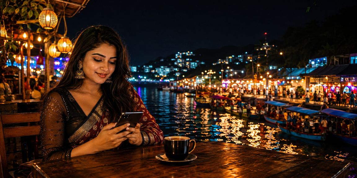 রাঙামাটির রাতের বাজারে মোবাইলে পেমেন্ট করে স্পোর্টস বেটিং উপভোগ করছেন একজন ব্যবহারকারী